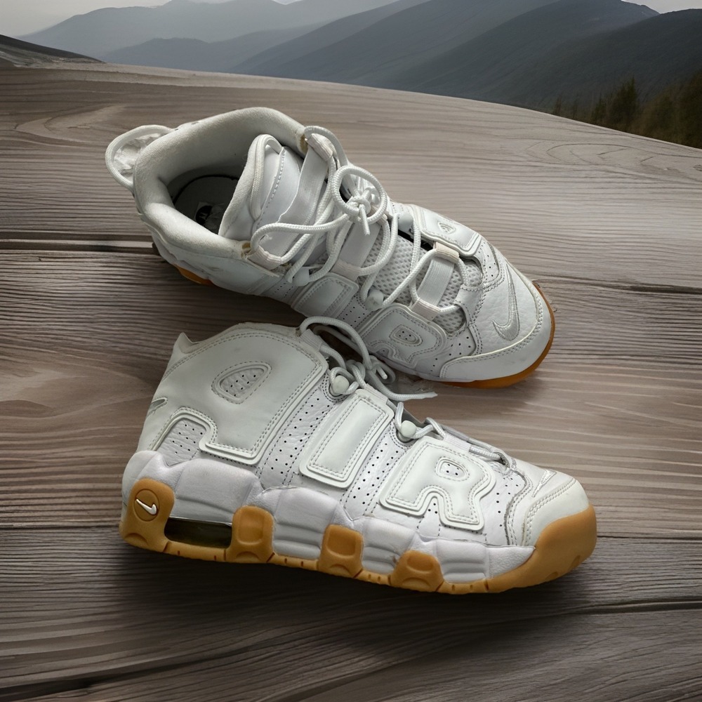 New Nike Air More‎ Uptempo White Gum 2016 Size 7 Rare Retro Authentic Basketball